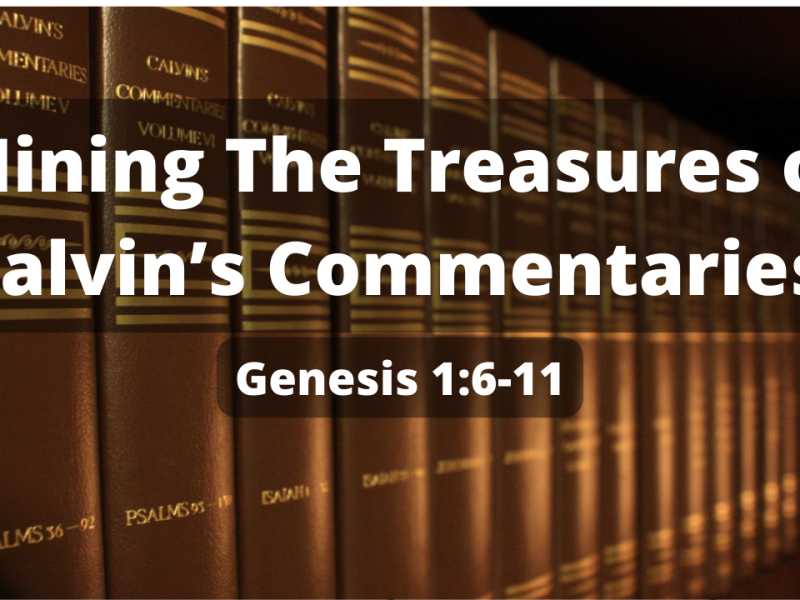 Mining the Treasures of Calvin’s Commentaries: Genesis 1:6-11